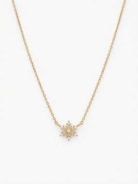 Gold-Tone Crystal Snowflake Necklace ❄️✨